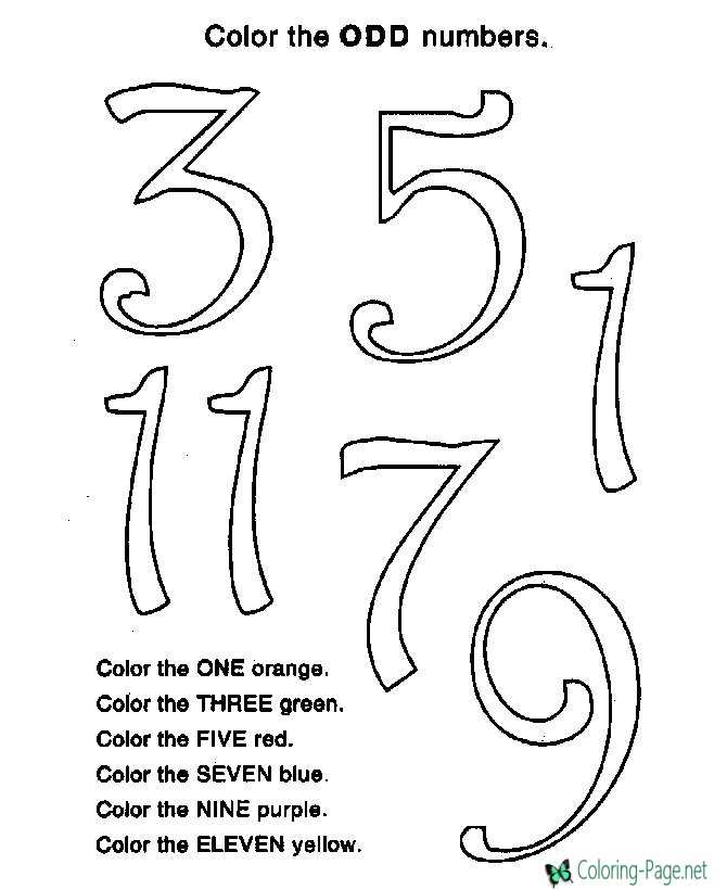 Odd Numbers Child Activity Worksheets
