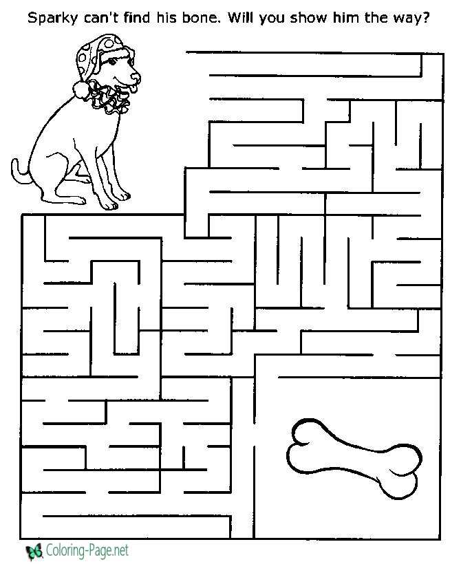 Print kids maze