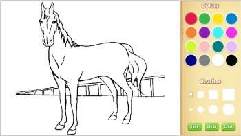 color horse coloring pages online