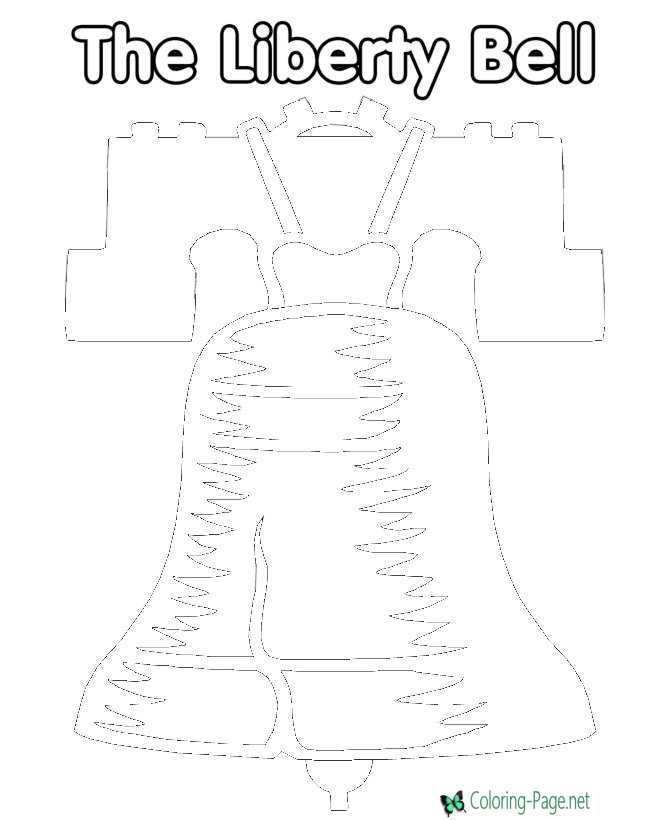 Liberty Bell 4th of July Coloring Pages