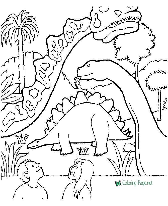 Free Dinosaurs Coloring Pages