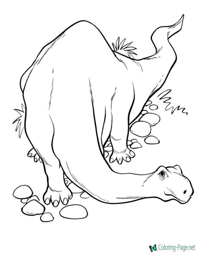 Dinosaurs Coloring Pages brontosaurus