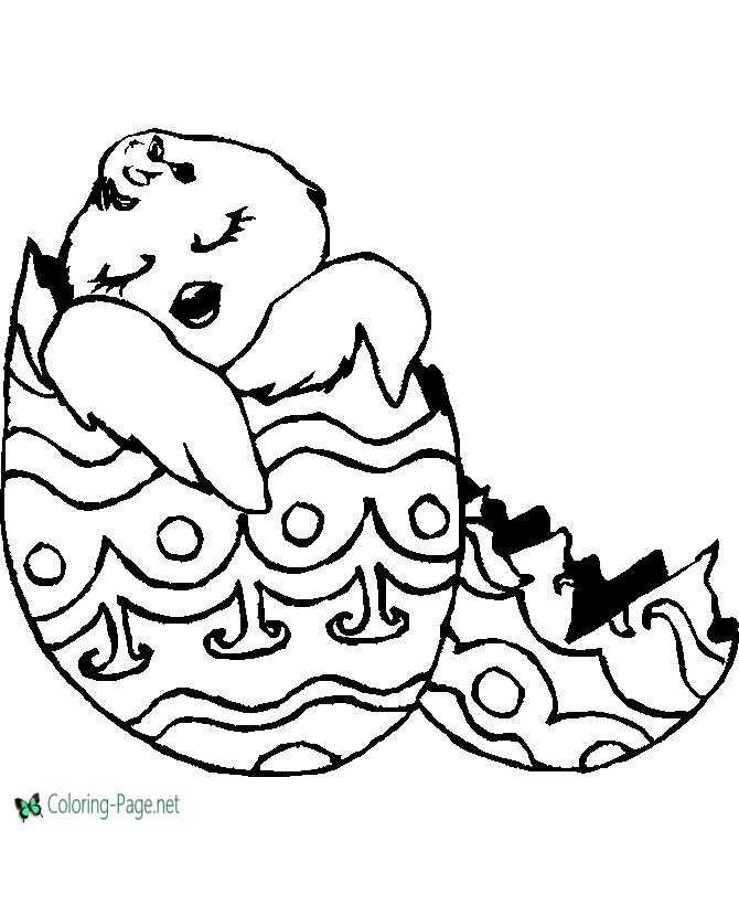 Easter Chick Easter Coloring Page