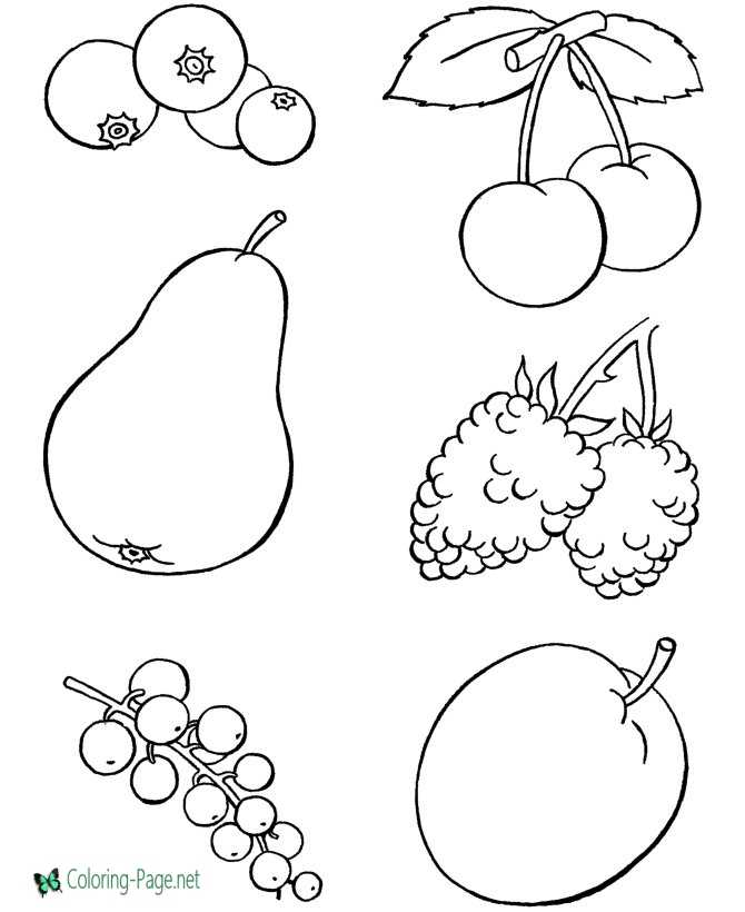 Food Coloring Pages Fruit