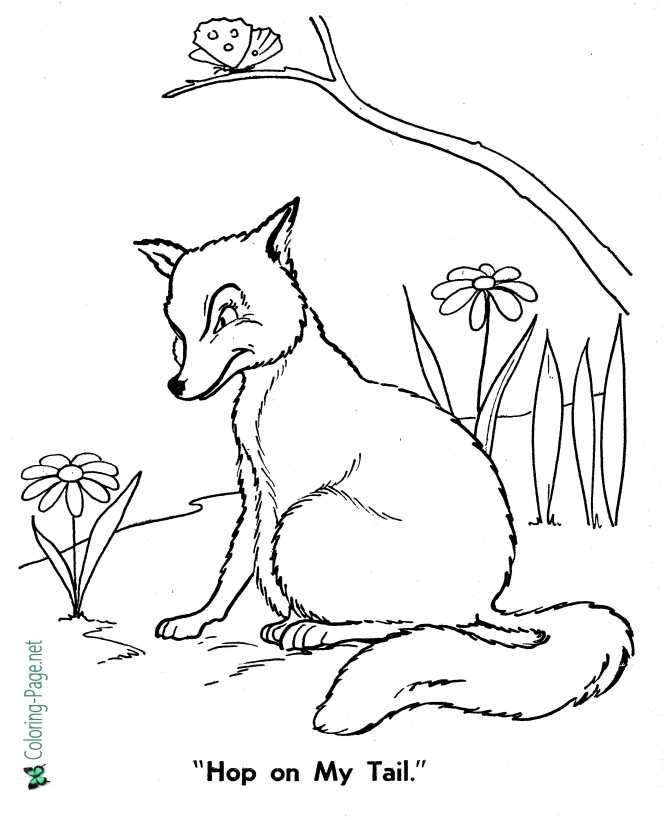 Fox tricks Gingerbread Man coloring page
