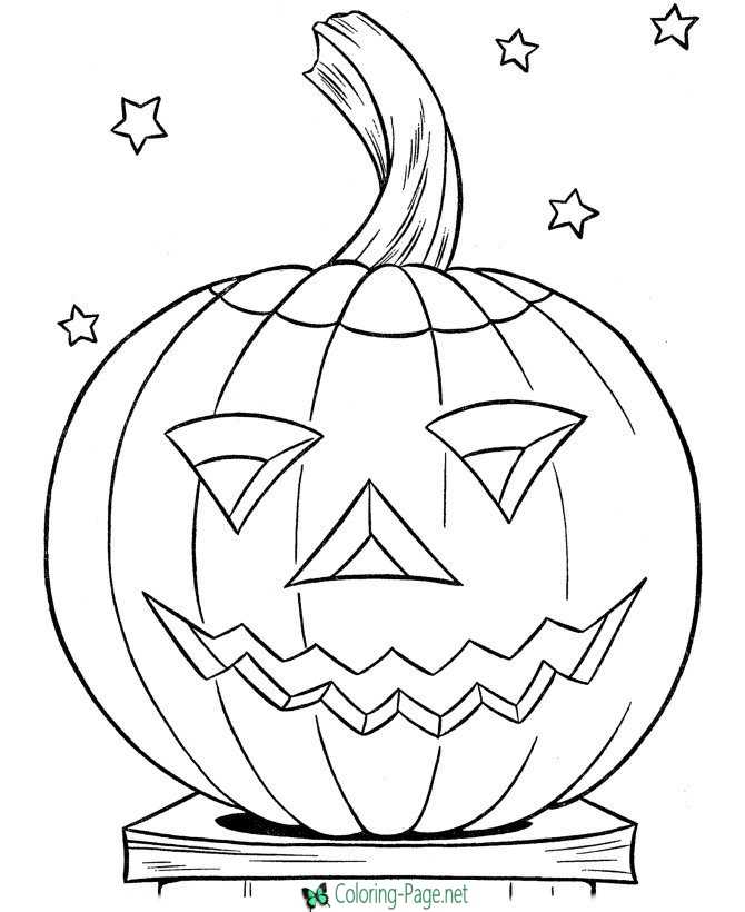 Halloween Coloring Pages Jack O Lantern