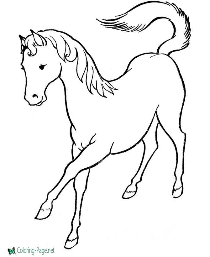 Mare Horse Coloring Pages
