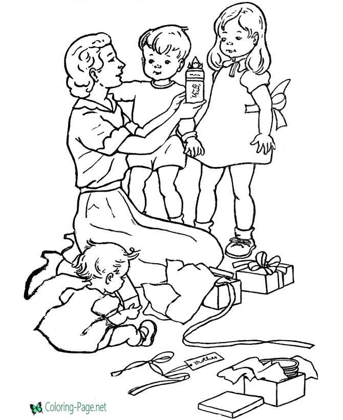 Mother´s Day Coloring Pages Kids Gifts for Mom