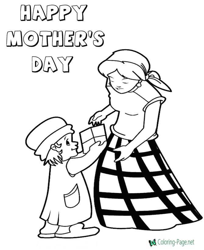 Mother´s Day Coloring Pages Happy Mothers Day