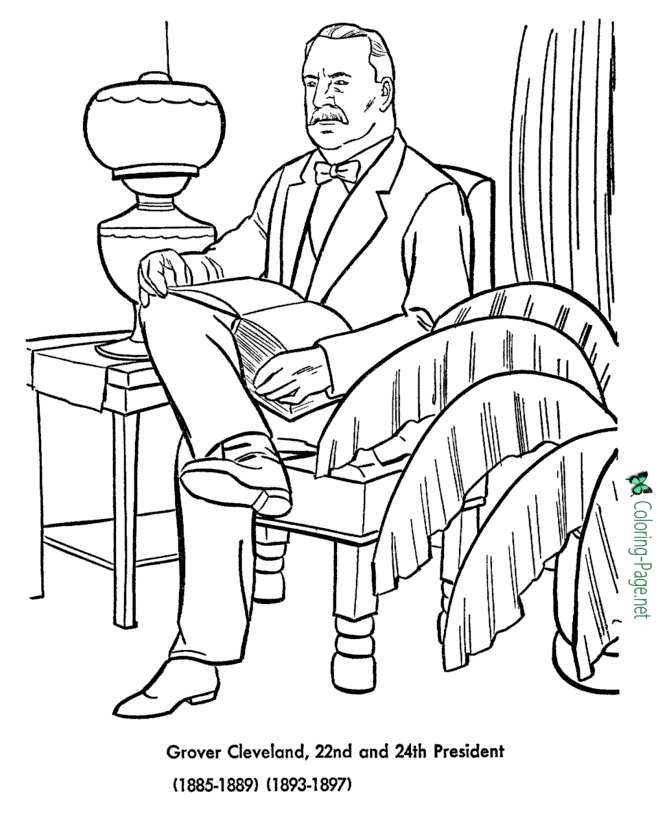 US Presidents Coloring Pages Grover Cleveland 2nd Term