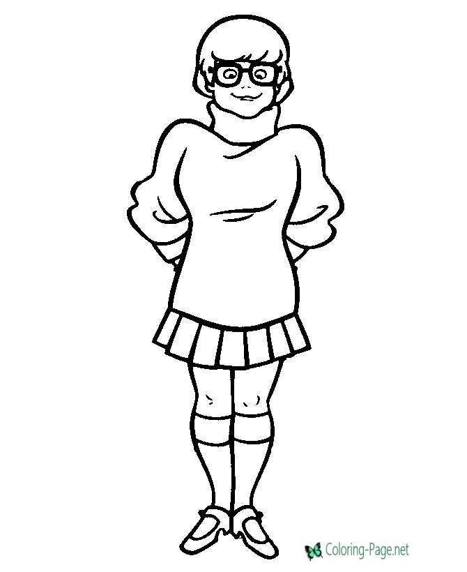 printable Velma coloring page