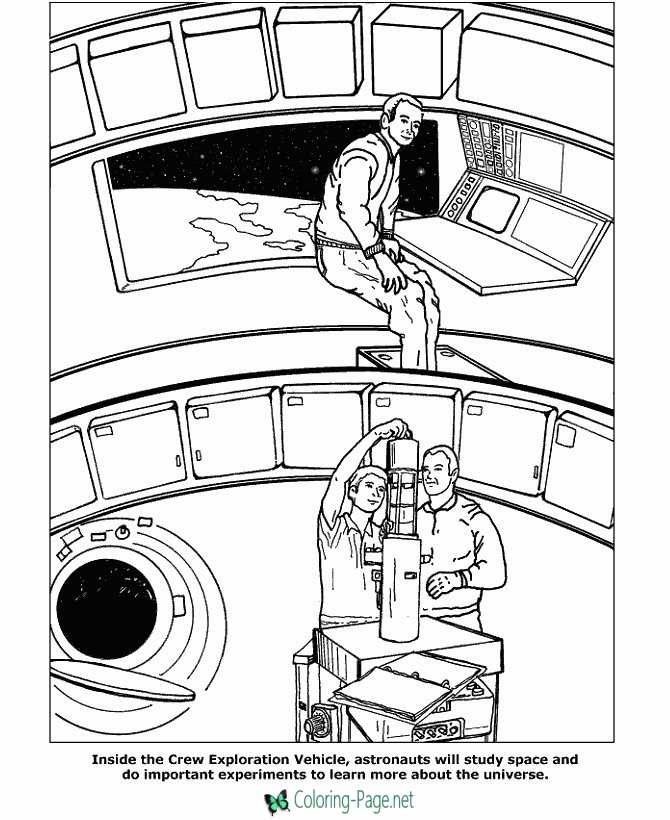 printable space coloring page