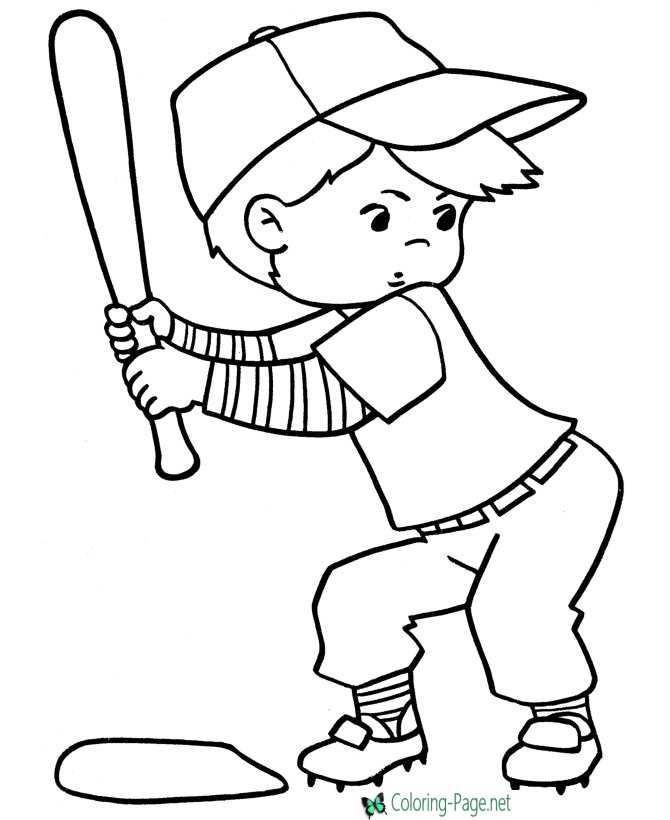 Baseball Sports Coloring Pages