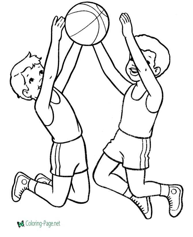 Basketball Sports Coloring Pages