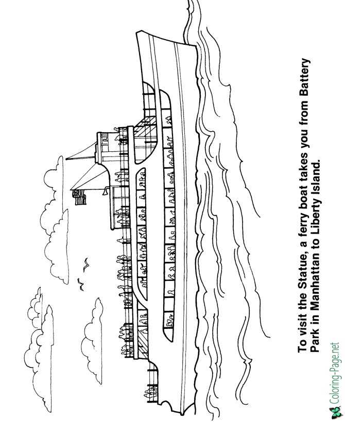 Lady liberty coloring pages