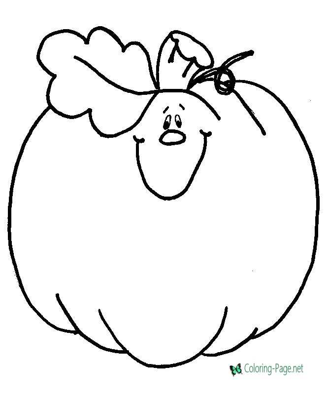 Thanksgiving Coloring Pages Preschool Pumpkin Picture