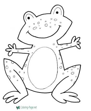 Frogs - nature coloring pages