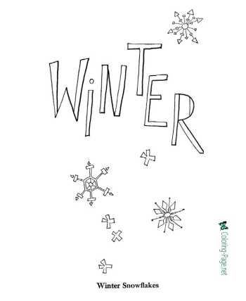 Winter - nature coloring pages
