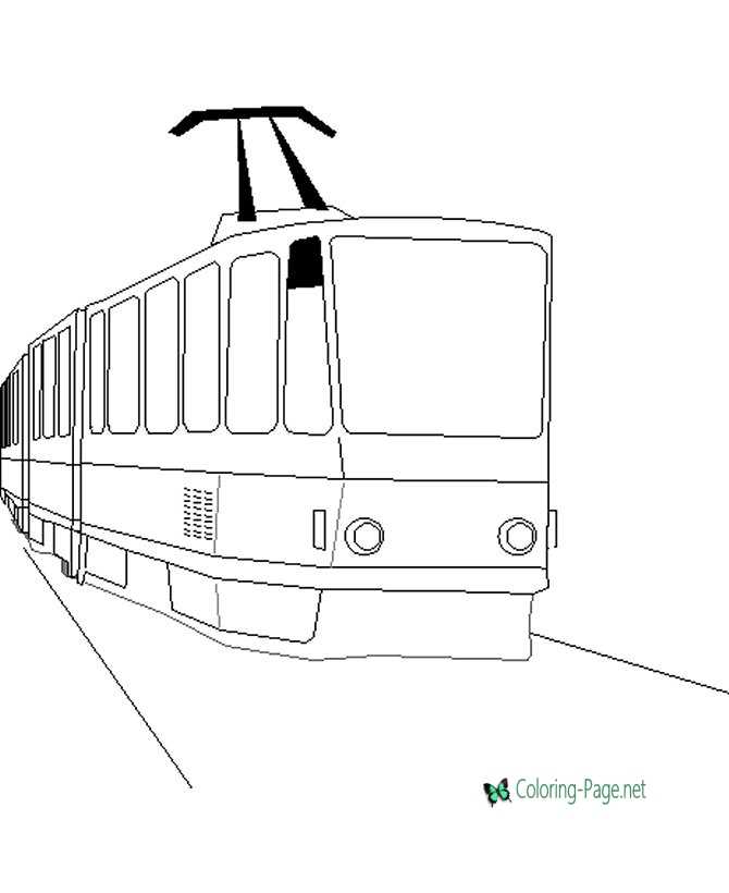 Train Coloring Pages Subway Trains