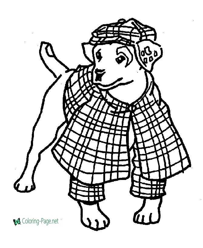 Print and Color Wishbone Coloring Page