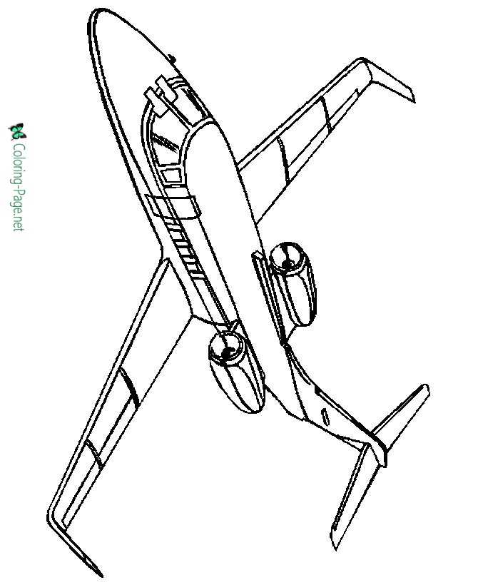 coloring pages of an airplane
