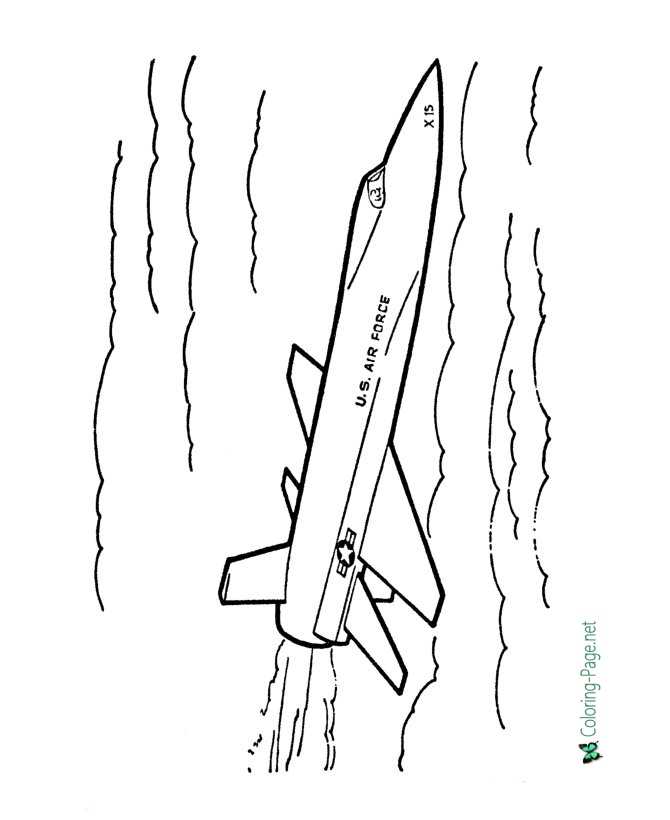 Jet Airplane Coloring Page 02