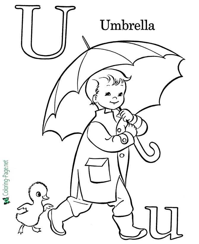 u coloring pages