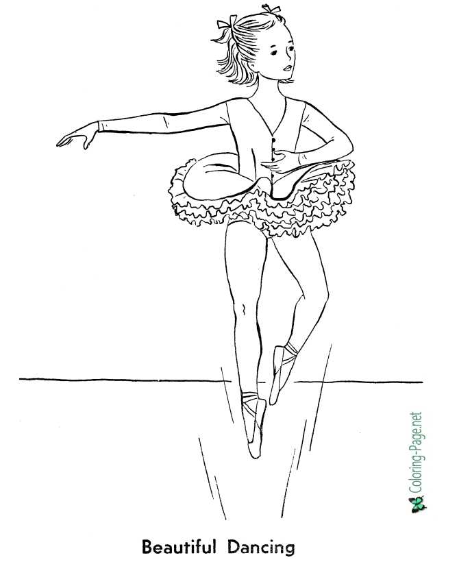 ballet dancers coloring page