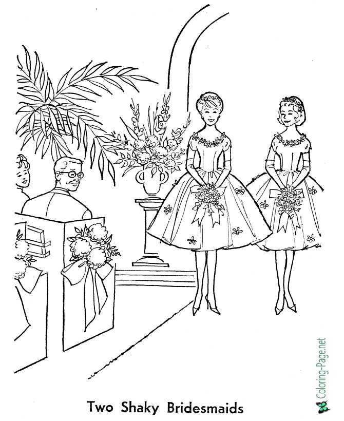 Wedding Bride Coloring Pages
