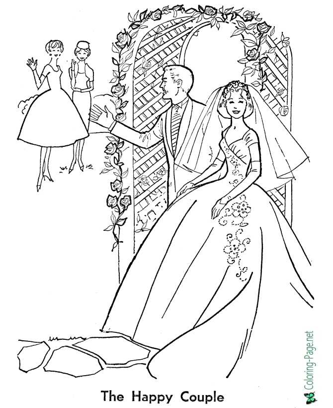 wedding coloring page