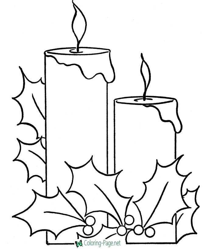 advent candle coloring pages