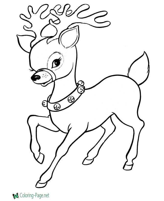 girl reindeer coloring page