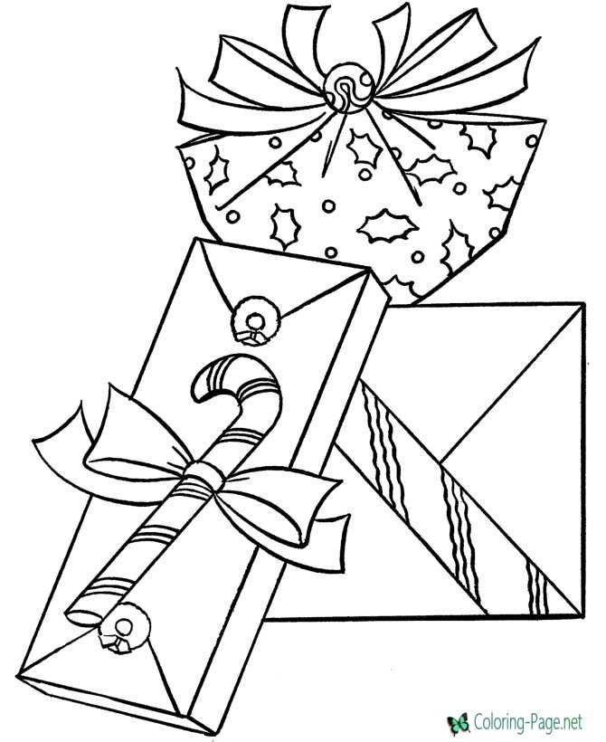 23+ Christmas Present Coloring Page