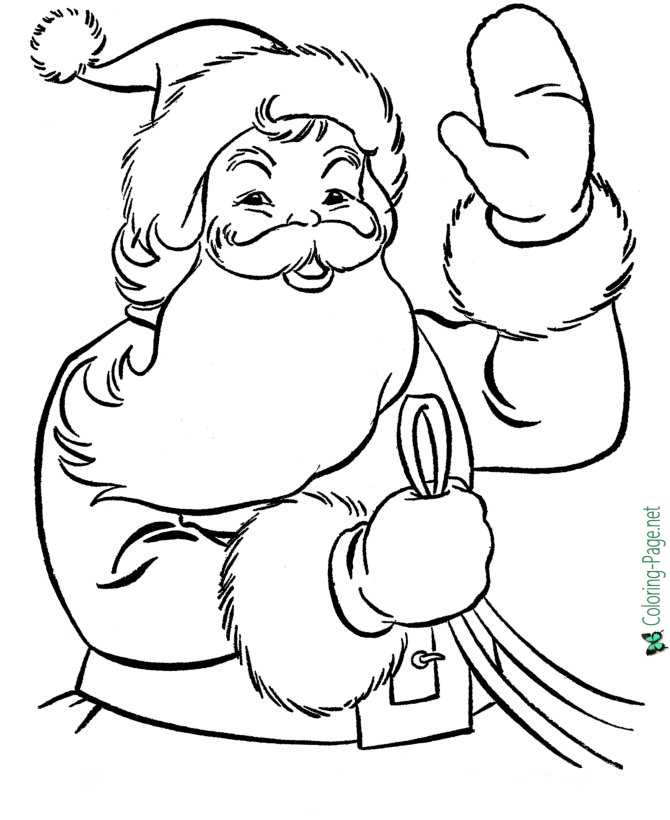 Free printable Christmas coloring page Santa Claus