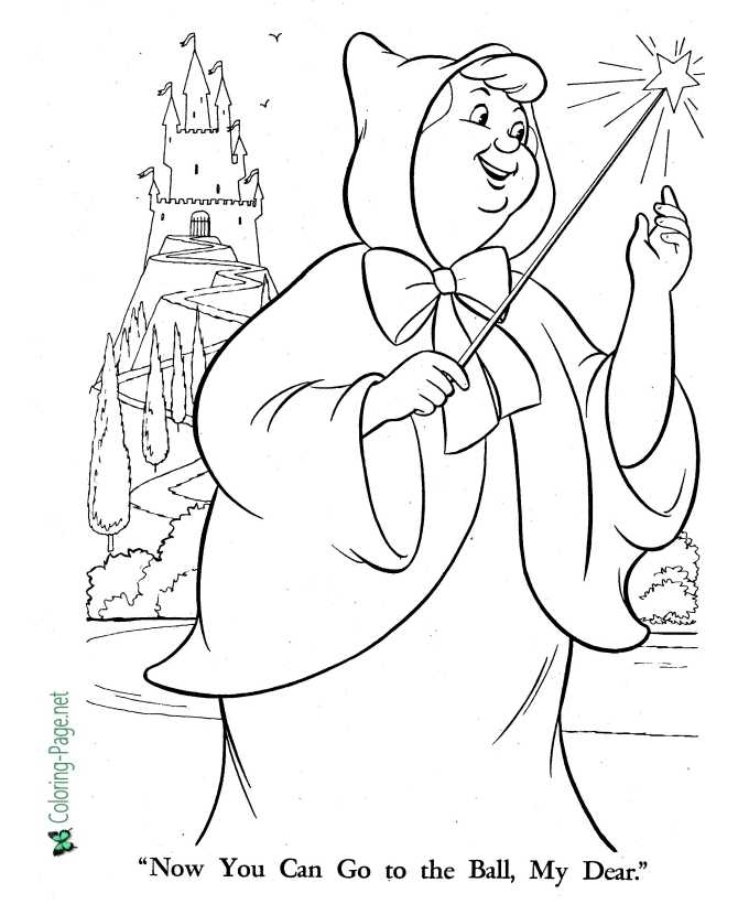   Cinderella Coloring Book Pages Best