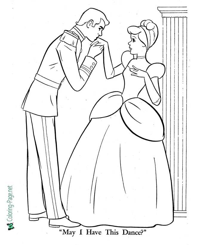 85  Coloring Pages Of Cinderella And Prince Charming Best