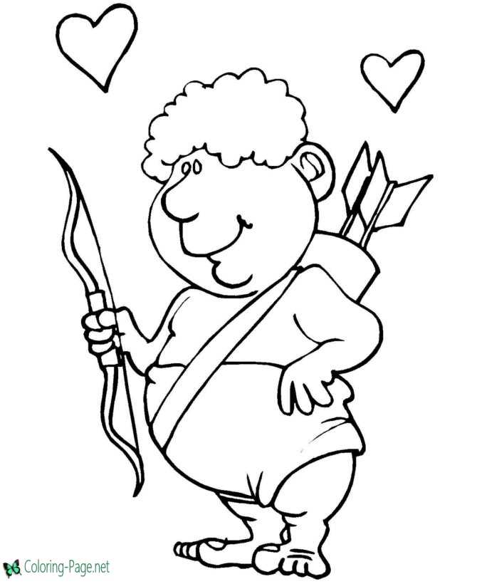 bow and arrow coloring page