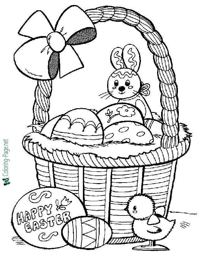 easter duck coloring pages