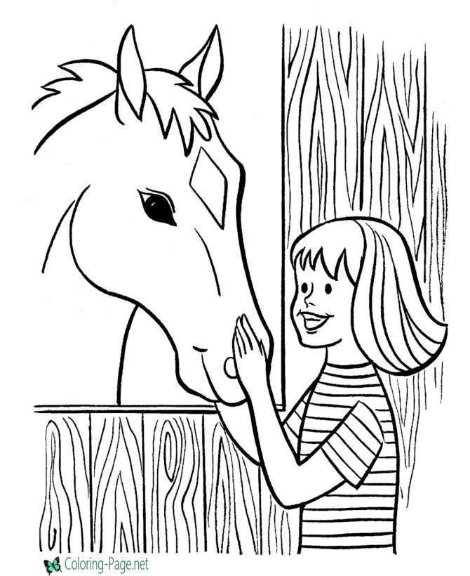 farm animals coloring pages for girls