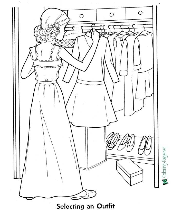 Outfit Girl Coloring Pages