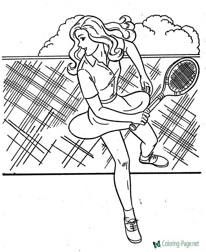 girls playing sports coloring pages for girls