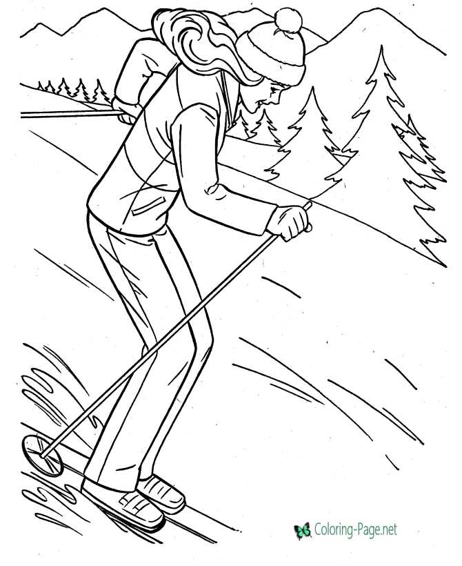 Girls playing Sports - Coloring Pages for Girls