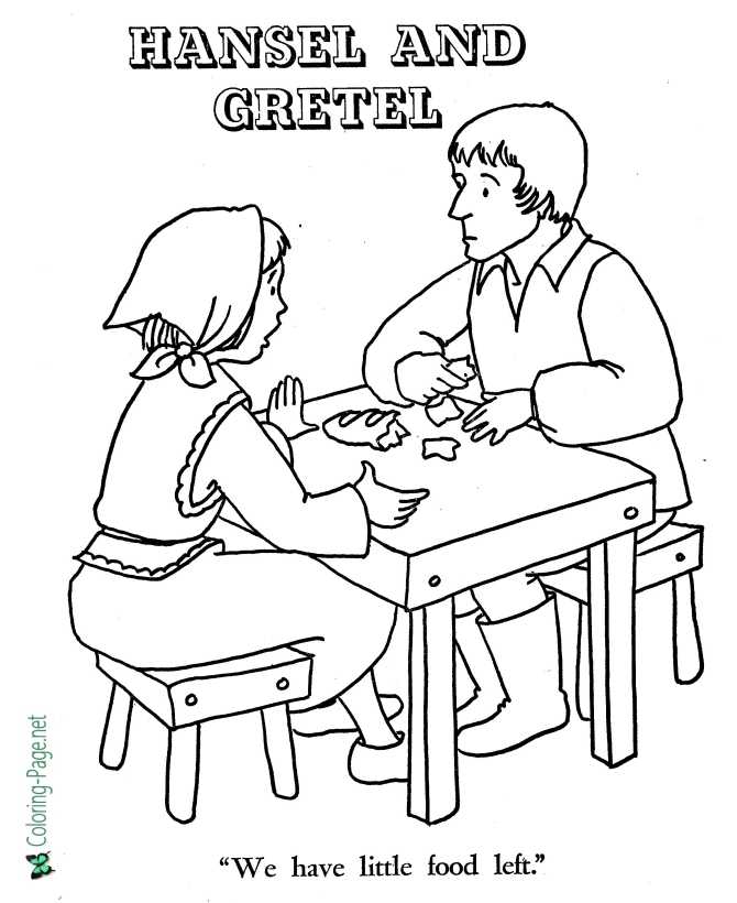 Fairy Tales Hansel And Gretel Coloring Pages