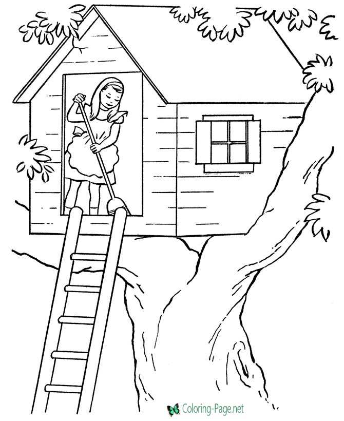 tree-house-coloring-pages