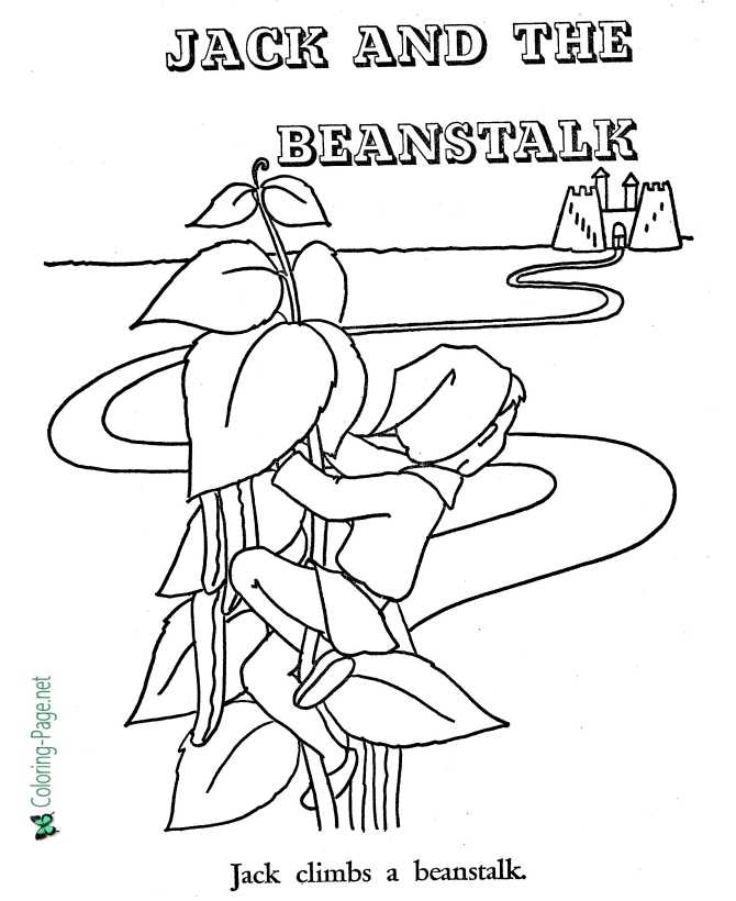 Jack and the Beanstalk Coloring Pages