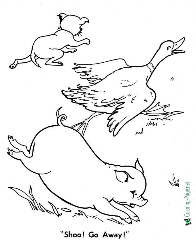 Little Red Hen Coloring Page Printable