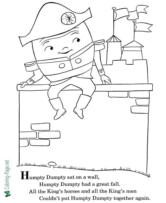 jack and jill nursery rhyme coloring page
