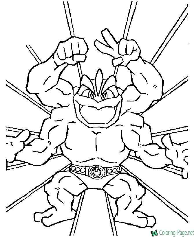 machamp pokemon coloring pages