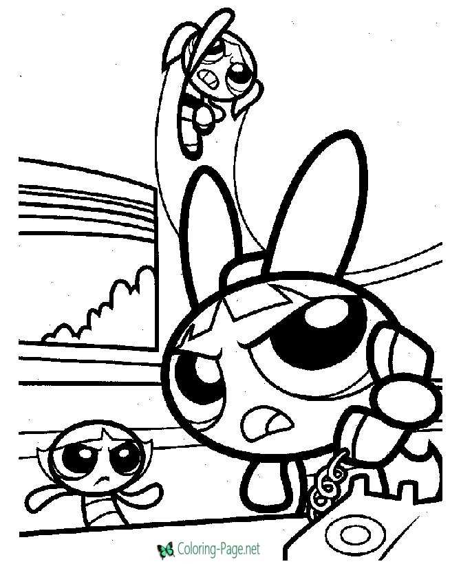 Printable Powerpuff Girls coloring pages for kids