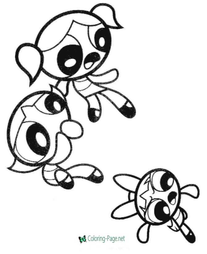 Powerpuff Girls Coloring Pages for Kids - Get Coloring Pages